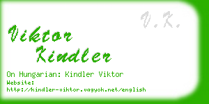 viktor kindler business card